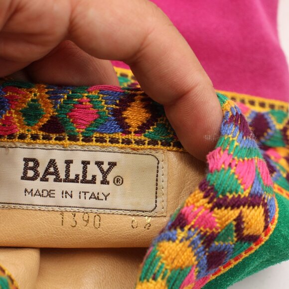 Bally Multicolor Pattered High Boots Women's Size 6.5 B Made in Italy - Picture 3 of 8